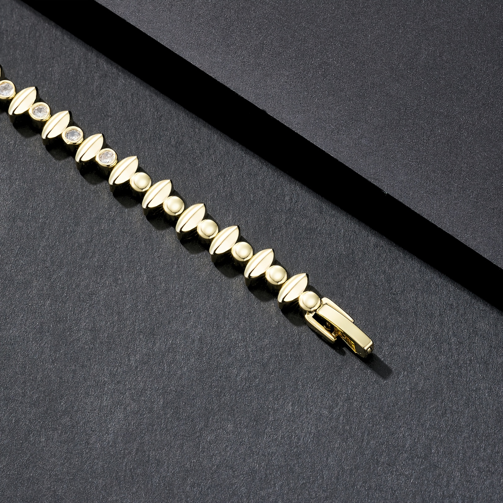 Men's Irregular Oval Bracelet, Trendy Hip-Hop Style